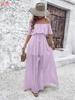European and American temperament elegant tube top waist short sleeve women's long dress dress women's summer