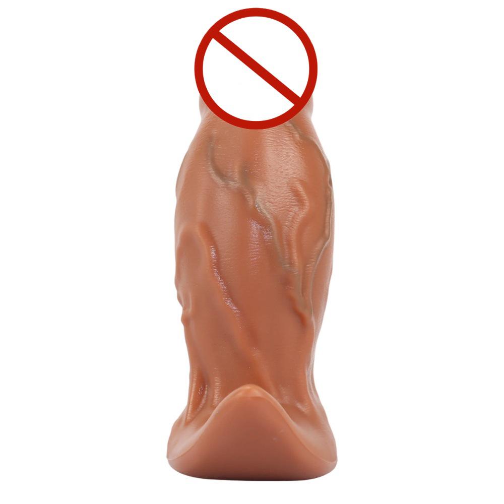 Realistic Wearable Silicone Dildo with Foreskin, Soft Veins, and Large Size for Men and Women