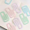 Candy Color Ledger Bookmark Paper Clip Shape Reading Bookmarks Cute Book Page Marker  Students