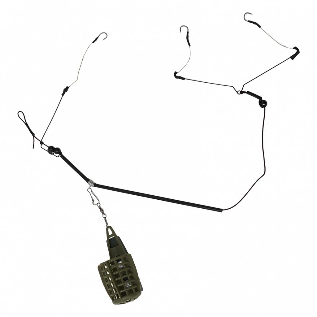 Complete Terminal Tackle Set Carp Fishing Feeder Basket Baits Cage Hook Rig Kit
