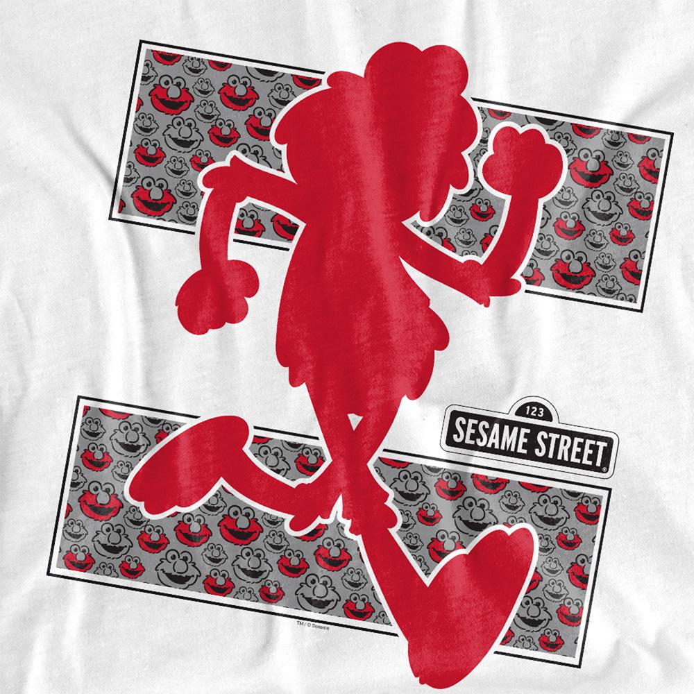 Sesame Street Unisex Adult Runs Elmo T-Shirt