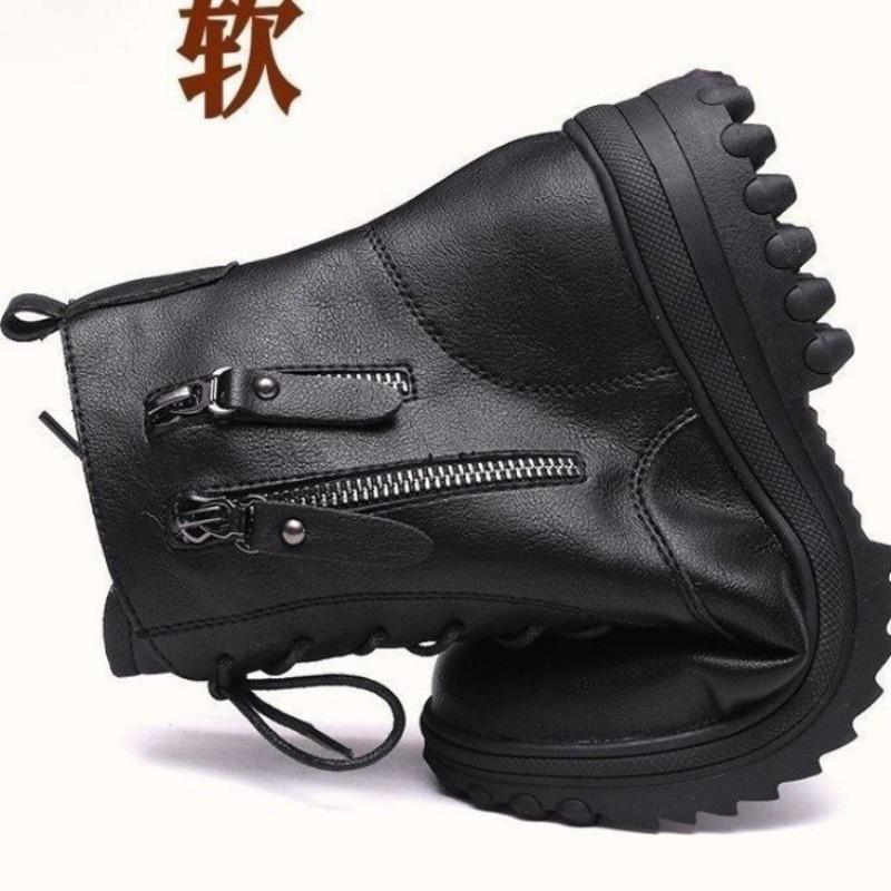 thick-soled Martin boots for women's winter new velvet non-slip warm thick-soled medium tube snow boots for women