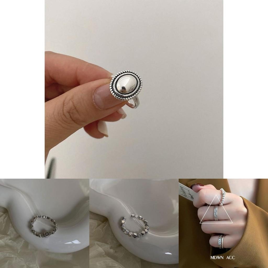 S925 Silver Stunning Geometric Open Adjustable Ring For Women With Elegant Smiley Design Face