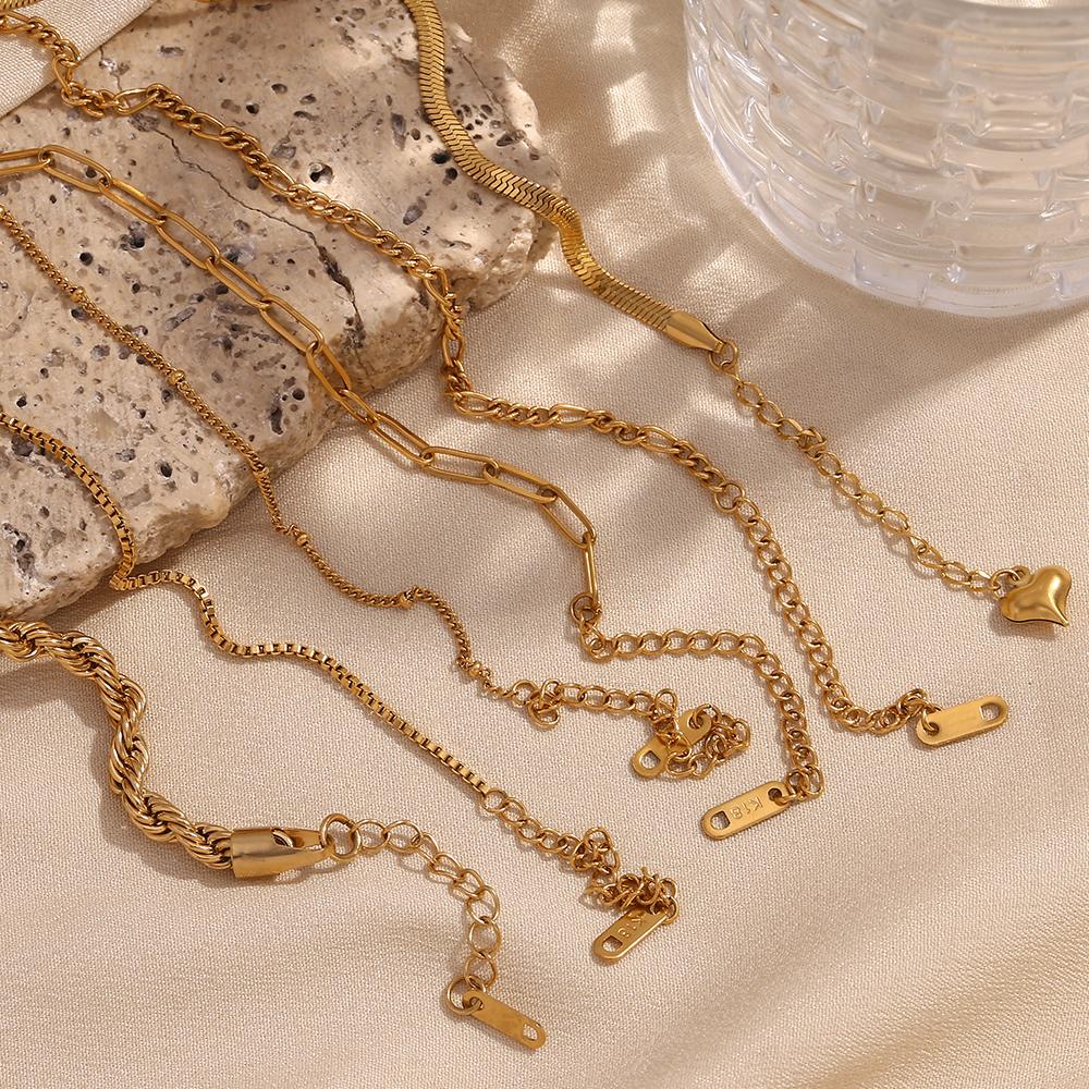 MamacitaSlay Classic paper clip chain blade chain Figaro chain twist chain stainless steel bracelets for women Jewelry