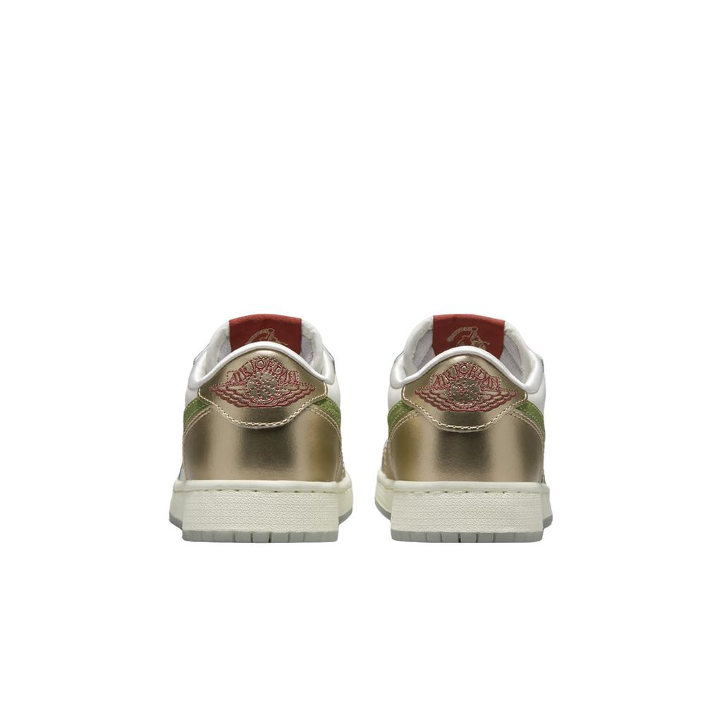 Air Jordan 1 Retro Low OG GS Year of the Dragon Kids Sneakers Gold Sail Oil-Green FQ6593-100