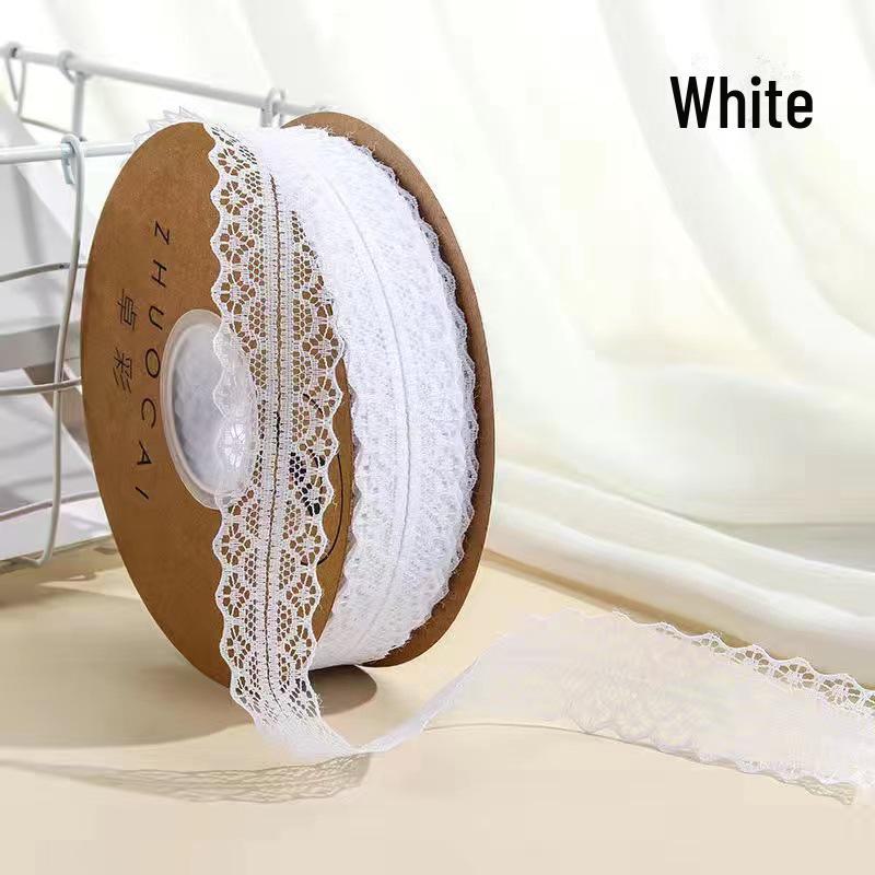 

«50-ярдовая атласная лента с ажурным кружевом и шириной 3 см для тортов и букетов»