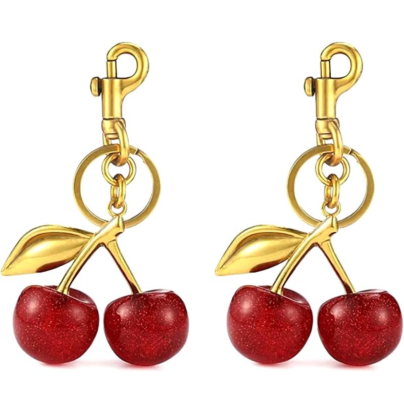 Apple Keychain Pendants Exquisite Car Keychain Bags Pendant Ornaments Women'S Handbag Accessories