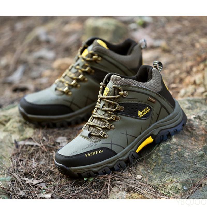 

Autumn new fashionable versatile high top boots men thick soled casual comfortable board shoes breathable workwear shoes 45 армия зеленый