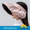 Women's Dual-Use Vinyl Sun Hat with UV Protection and Large Brim