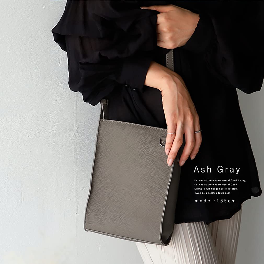 Gratante Echte Rindsleder Quadratische Mini-Schultertasche für Damen, abb-g0019 (Aschgrau)
