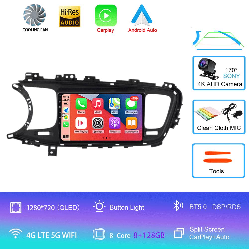 Android 14 Auto Car Radio Video Multimedia Player For Kia Optima K5 2013 2014 2015 Navigation GPS Autoradio QLED Screen BT5.0