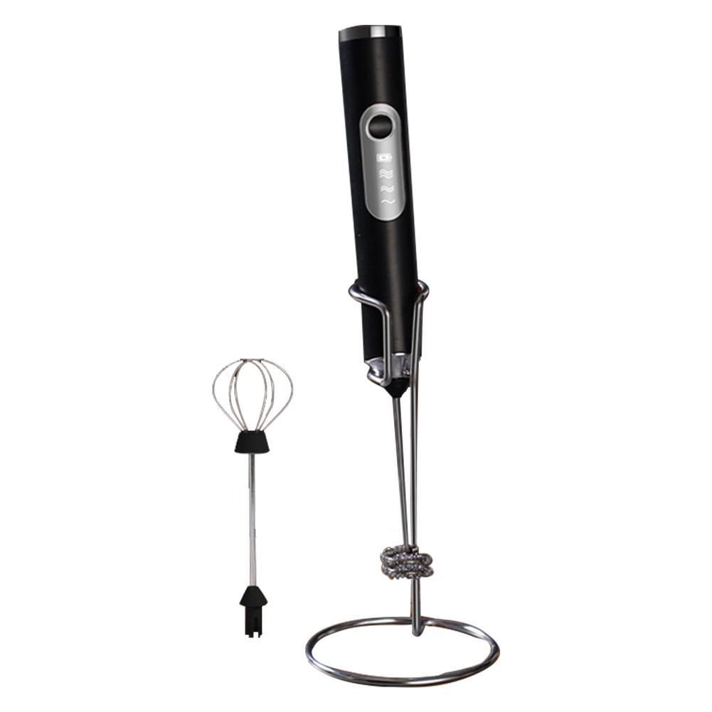 Portable Electric Whisk Mixer Rechargeable Stainless Steel Mini Coffee Maker for Household Kitchen Use