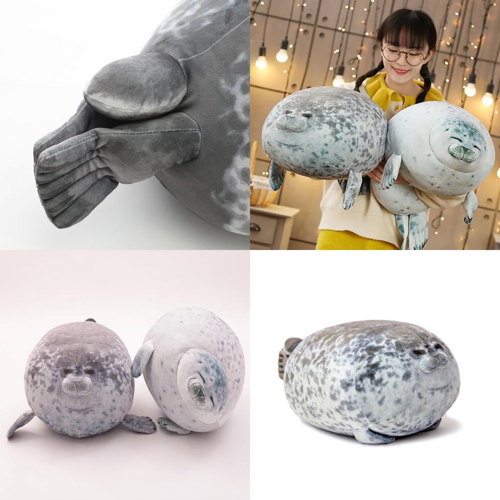 Large Chubby Blob Seal Plush Toy Animal Pillow Pet Soft And Cute Ocean Stuffed Doll Gift