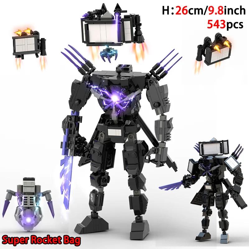 New Skibidi Toilet Building Block Titan Clock Man 2.0 TVman Speakerman Drill Man Bricks Model Toys for Kid Birthday Xmas Gift