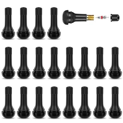 TR413 Air Valve, Set of 20 with Valve Core, Tire Valve, Replacement Rubber Valve