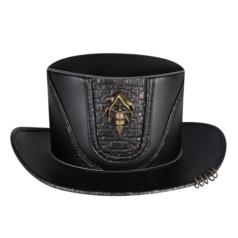 Steampunk Knight Costume Hat Halloween Party Cosplay Vintage Wide Brim Fedora Unisex Adult Accessory