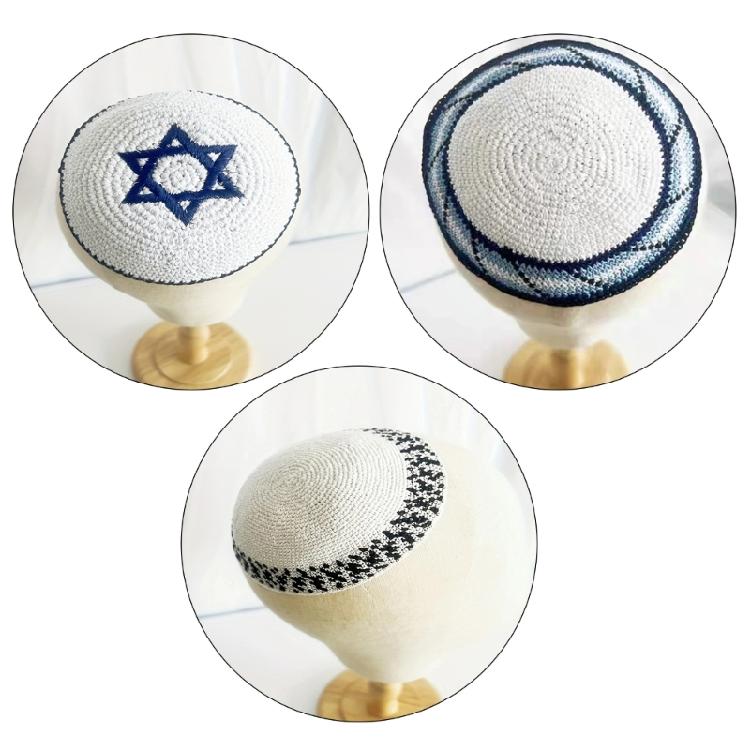כיפות לתפילה לגברים כובע ראש מוסלמי סרוג רך כיפה כיסוי ראש מוסלמי דוגמאות מרובות כובעים מסורתיים