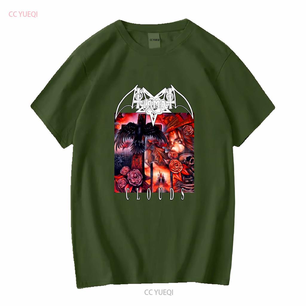 Tiamat Wolken Baumwolle T-Shirt Größe S 5XL TJ14041 Langarm Vintage Gewaschen Streetwear Stilvoll Unisex Mann Leicht Atmungsaktiv
