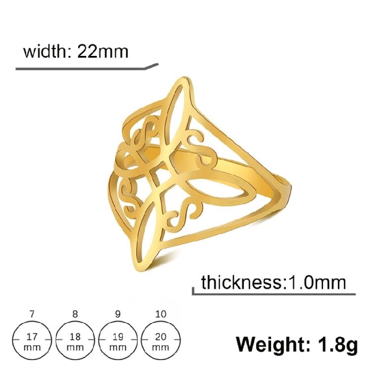 Wiccan Cross Celtics Knot Women Rings Witchcraft Good Luck Protection Amulet