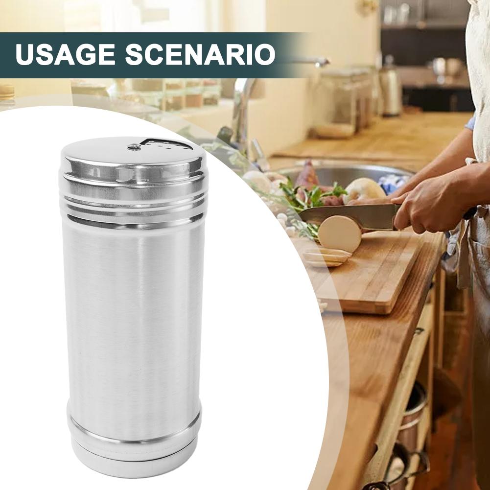 Salt Seasoning Tank Box Toothpick holder Kitchen Stainless Steel Granular