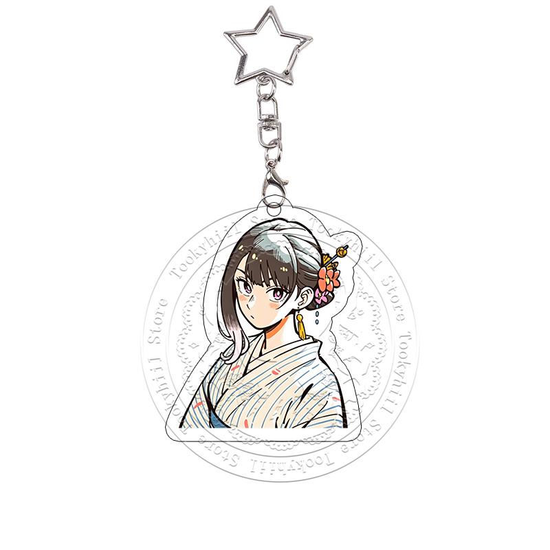 Anime Cartoon Akane-banashi Acrylic Keychain Bag Decoration Diy Cosplay Props Art Comic Cover Keyring Pendant Birthday Gift