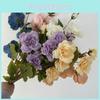 Faux Silk Rose Bouquet For Wedding Photography Home Decoration Styling
