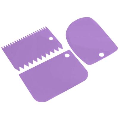 3pcs/set Scraper Plastic Cream Spatula DIY Cake Decorating Tool Home Bakery Baking Supplies