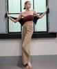 Debiweeo Noah Elastic Waist Wide Pants Devi-B0087-Deep Beige