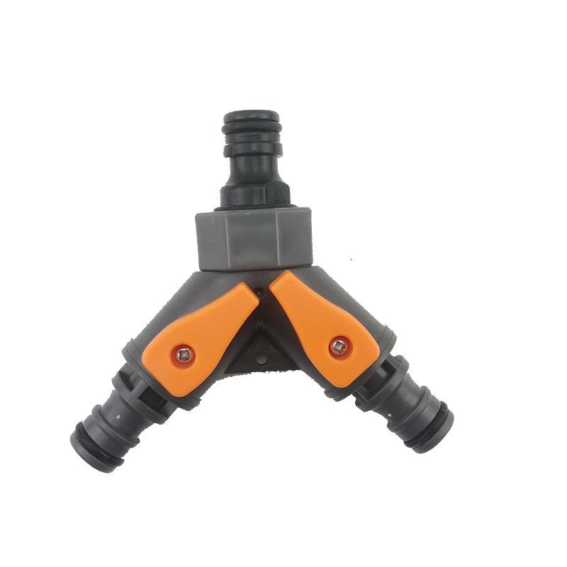 3-Way Washing Machine Faucet Diverter Valve with Switch - 1-Inch Pipe Tee
