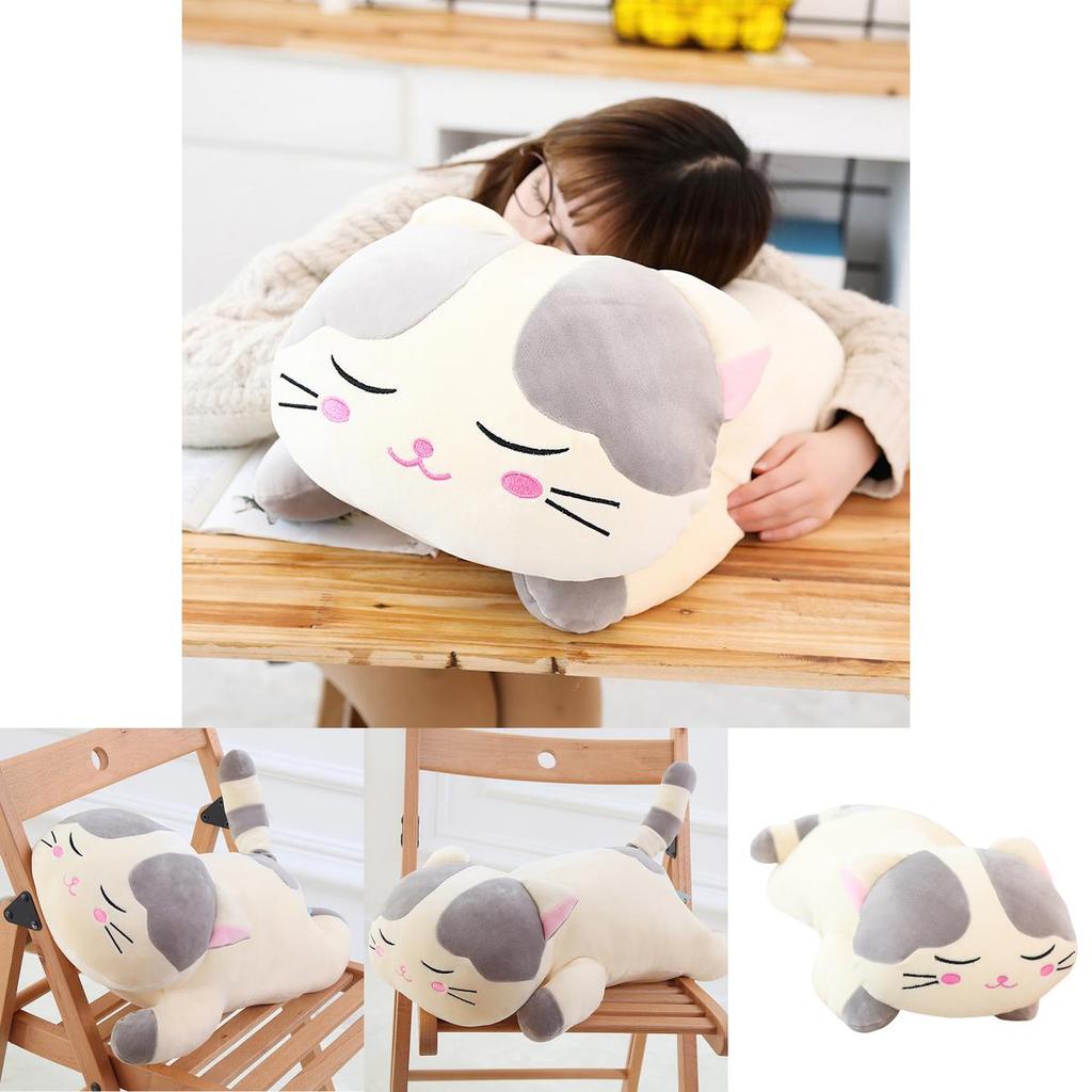 Adorable Soft Animal Cartoon Pillow Cushion With Cute Fat Cat Plush Design