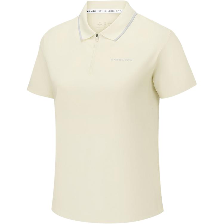 Skechers Womens Sports Casual Polo Regular Sleeve T-Shirt Women Tops P326W064-00NA L