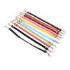 10Pcs Leather Bag Handles 12.2in Long 0.4in Wide Cattlehide Metal Buckles Rich Colors Handbag Strap