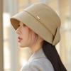 Thick Sanding Fisherman Hat Women's Autumn Winter Outdoor Warm Flat Top Basin Hat