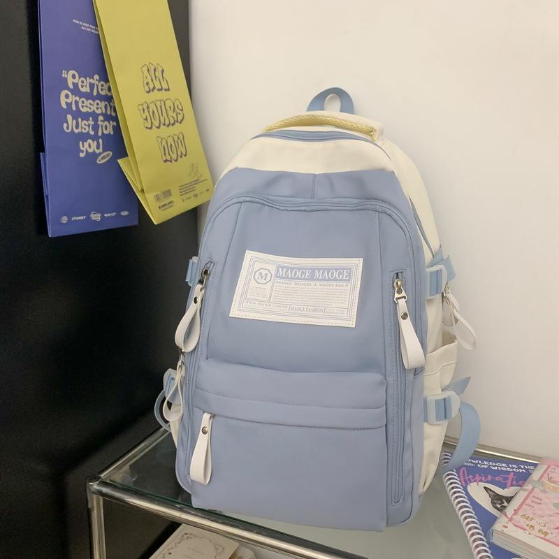 The schoolbag is high-value, fresh and cute, the schoolbag is casual, simple and light, and the commute is versatile and large capacity.