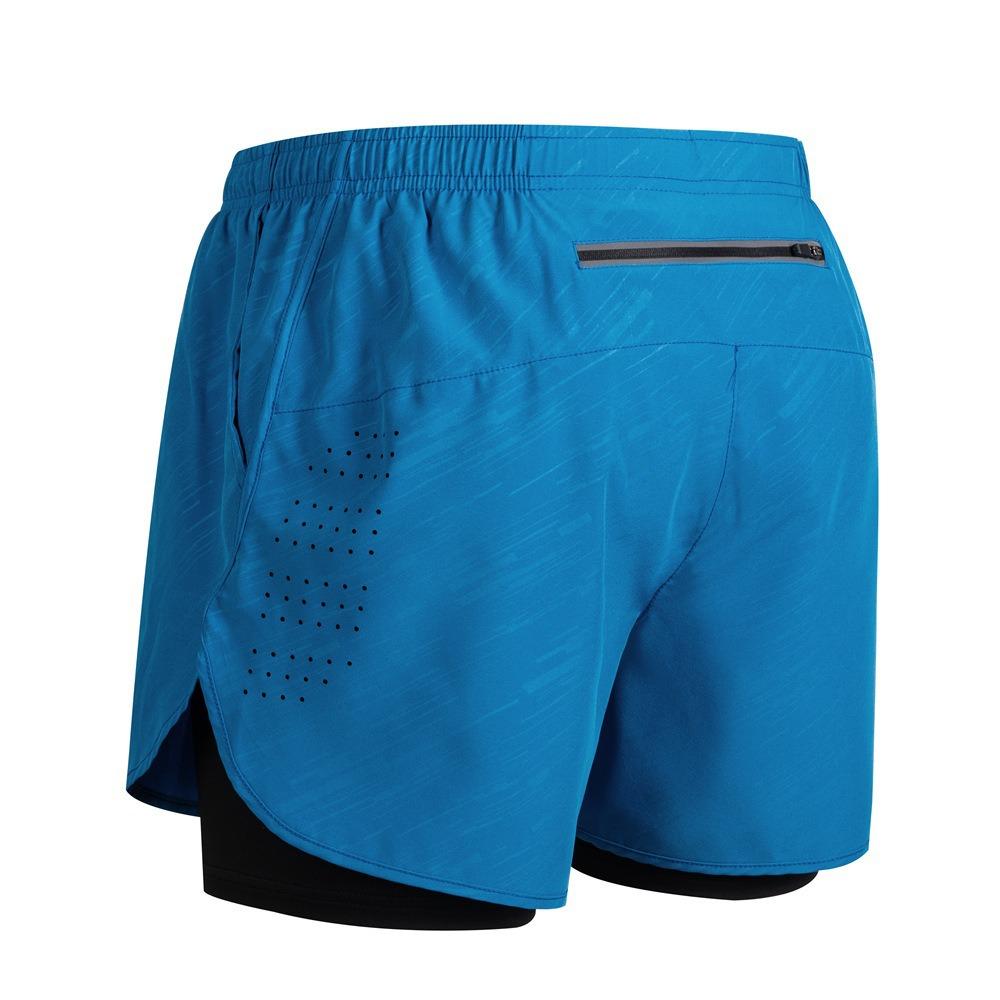 Crazy Muscle Herren Sportshorts mit doppelt gefütterten Fitness-Shorts, locker, atmungsaktiv, schnelltrocknend