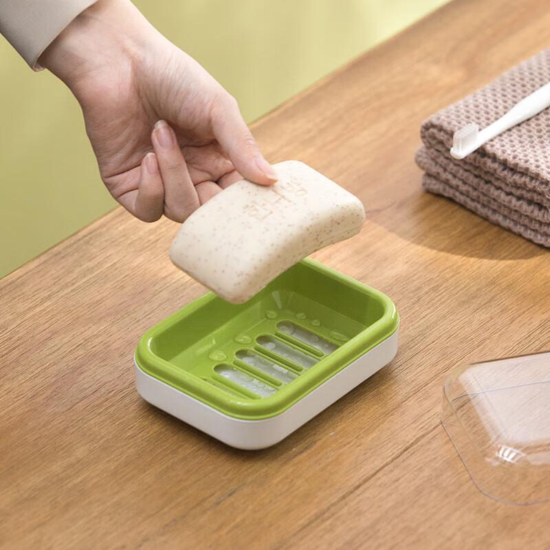 Camellia Double-Layer Draining Soap Box with Lid