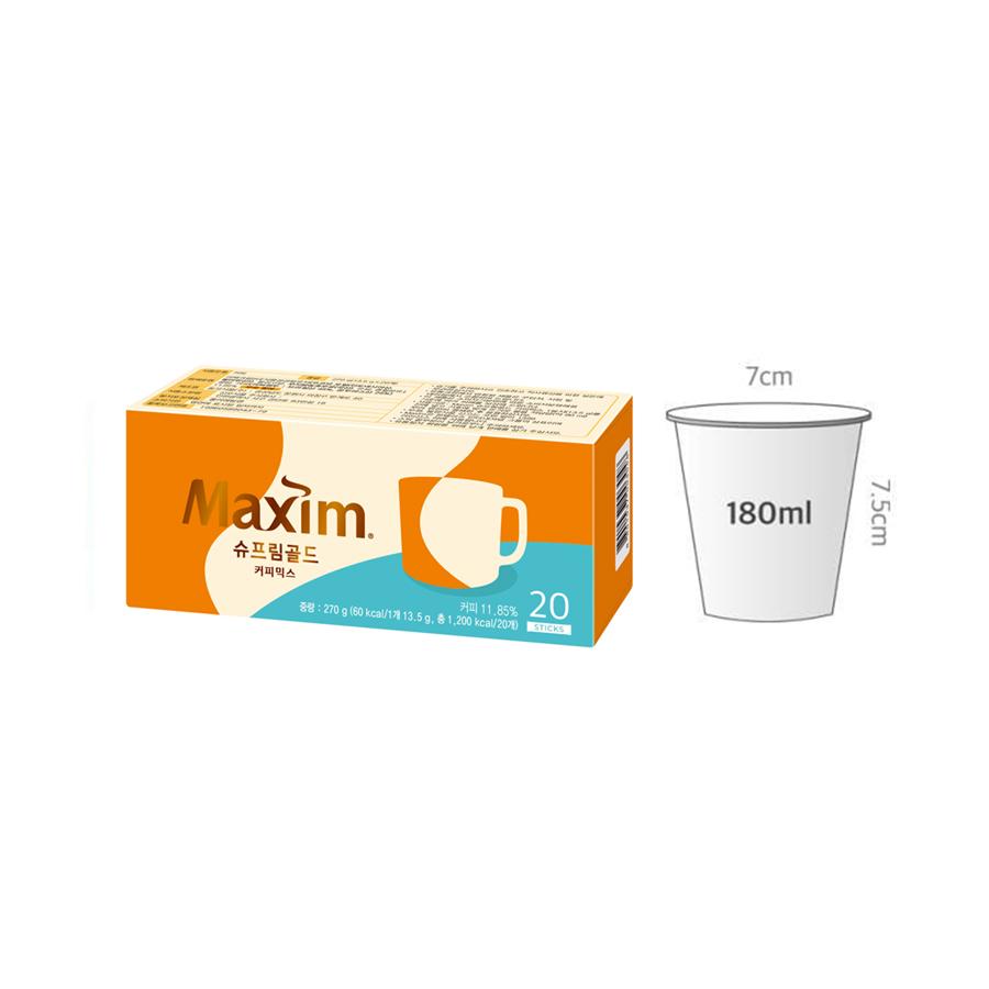 Maxim Supreme Gold Coffee Mix 20 Sticks (270g) x 2 Boxes