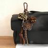 Leopard Print Bag Pendant Braided Rope Braided Rope Keychain Backpack Pendant  For Handbag Decor