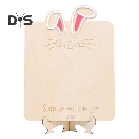 

Настольная табличка с изображением отпечатка ноги ребенка на подставке. Какой-то кролик любит тебя. Украшение на важную дату пасхальной вечеринки. Мой первый пасхальный отпечаток ноги. C