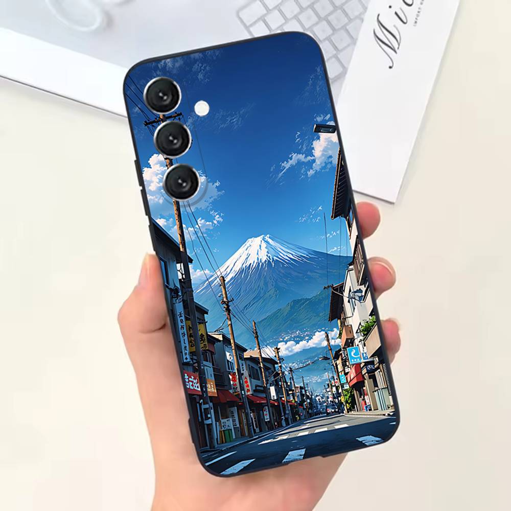 Japan Berg Fuji Kirschblüte Handyhülle Silikon Weich Für Samsung Galaxy A73,31,32,72,41,53,52,71,22,5G,Note,J7,8,9
