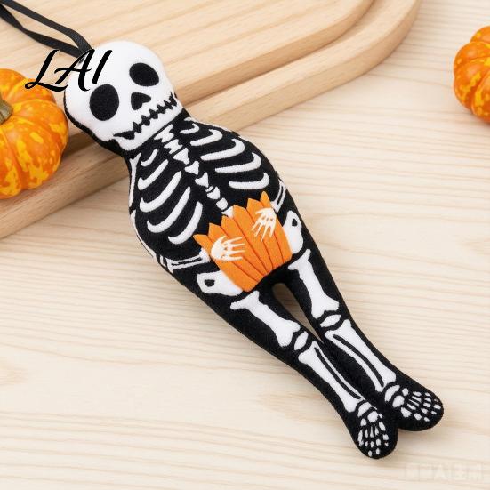 Ghost Bag Charms for Kids Halloween Pumpkin Hanging Ornament Car Rearview Mirror Pendant Cute Soft Plush Holiday Ornaments School Keychain