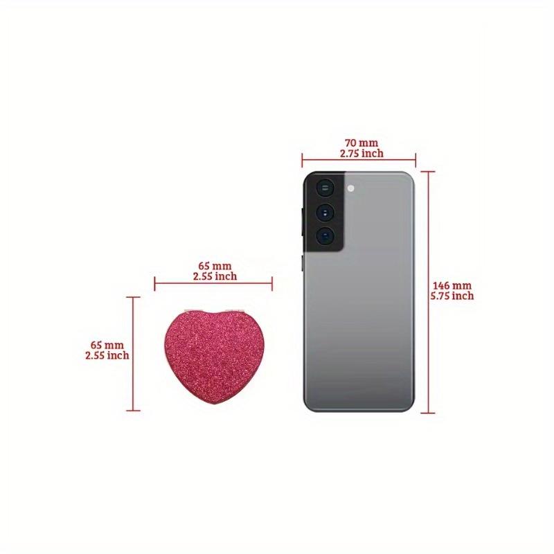 1PC Heart Shape Loose Powder Double Sided Makeup Mirror Portable for Birthday Wedding