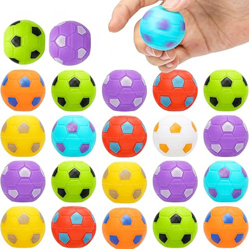 

10/30/50Pcs Fidget Spinners Soccer Ball Toy Stress Ball Hand Spinner Desk Toy Party Favors Goodie Bag Stuffers Kids Adults (As shown-26742)-