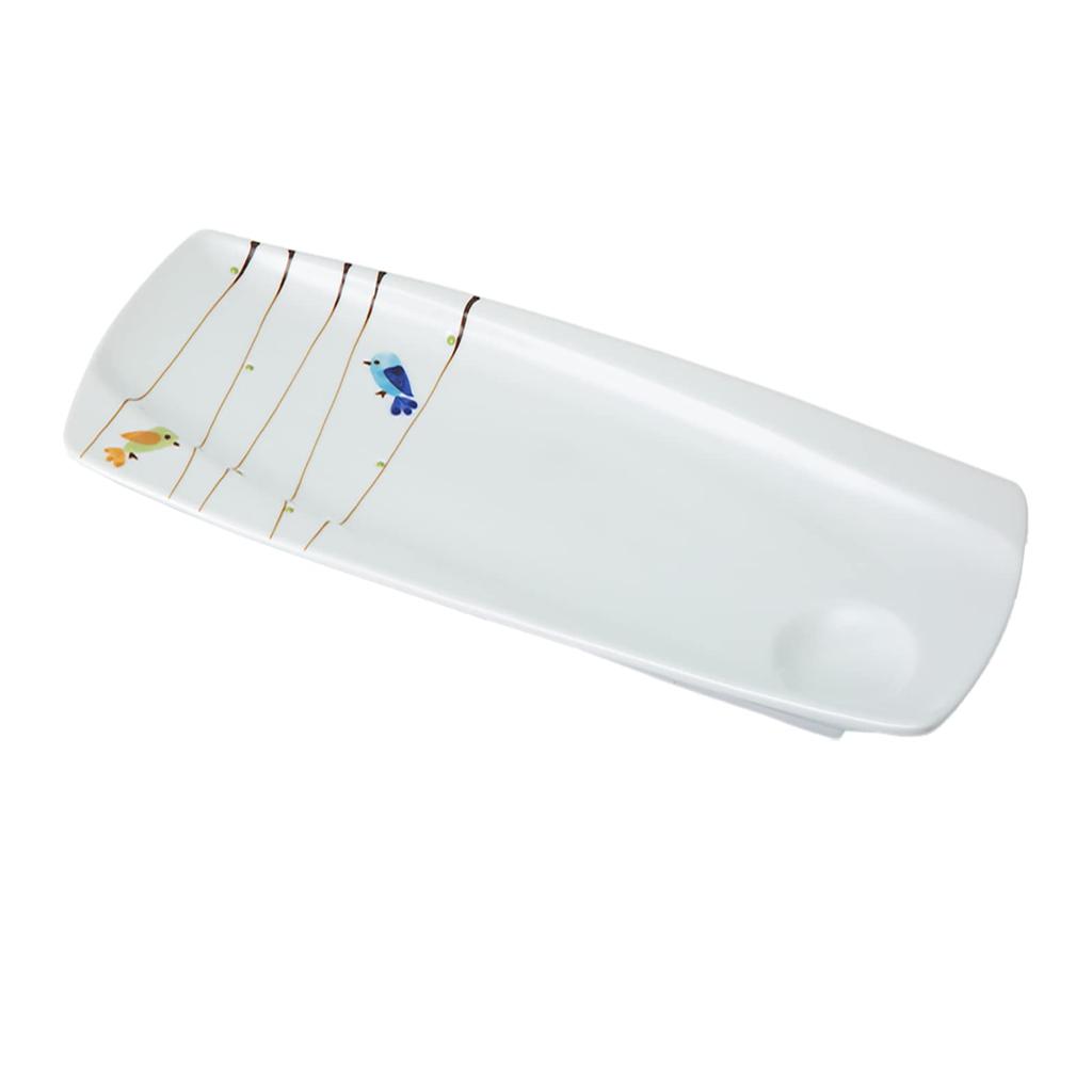 Nishikai Toki Hasami Ware Long Approximately Humming Long 24339 Plate, Rectangular, 30.5cm Diameter, Tray, Blue,