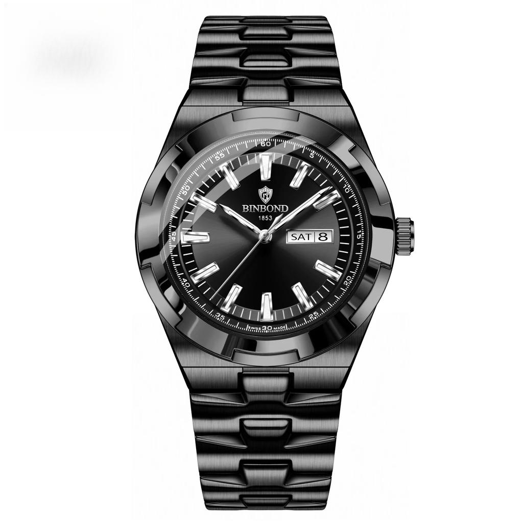 New Luxury Quartz Man Wristwatch Sport Men Watches Waterproof Luminous Date Week Stainless Steel Men's Watch Male Reloj