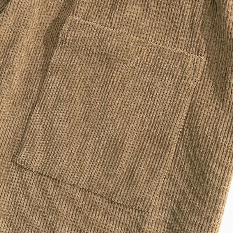 Spring Autumn Men's Casual Loose Drawstring Pants Sweatpants Solid-color Corduroy Trousers Jogger Training Men Pants