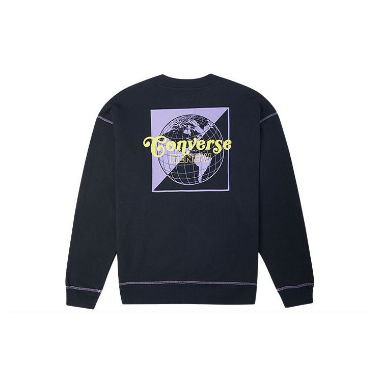 

Converse Renew Knit Crewneck Sweatshirt Мужские топы Черный 10021574-A01