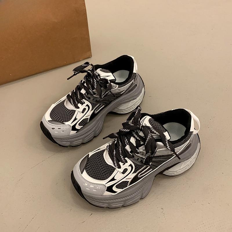 

Dad Shoes, Thick-soled Women s Shoes, Breathable Height-increasing Casual Shoes, Sports Shoes 40 серый