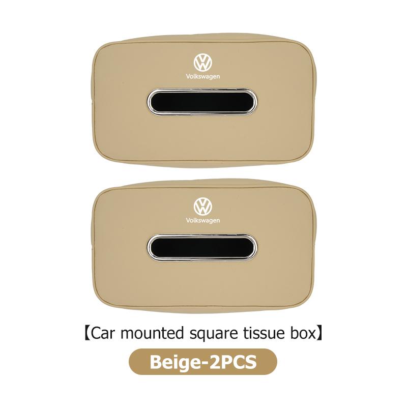 WET1 Car Tissue Box Seat Back Paper Towel Bag Tissue Storage Case For Volkswagen VW Scirocco Jetta Beetle Golf 4 5 6 Passat Polo B5