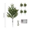 5/10Pcs with Lights Faux Christmas Norfolk Pine Stem  for Home/Office/Wedding